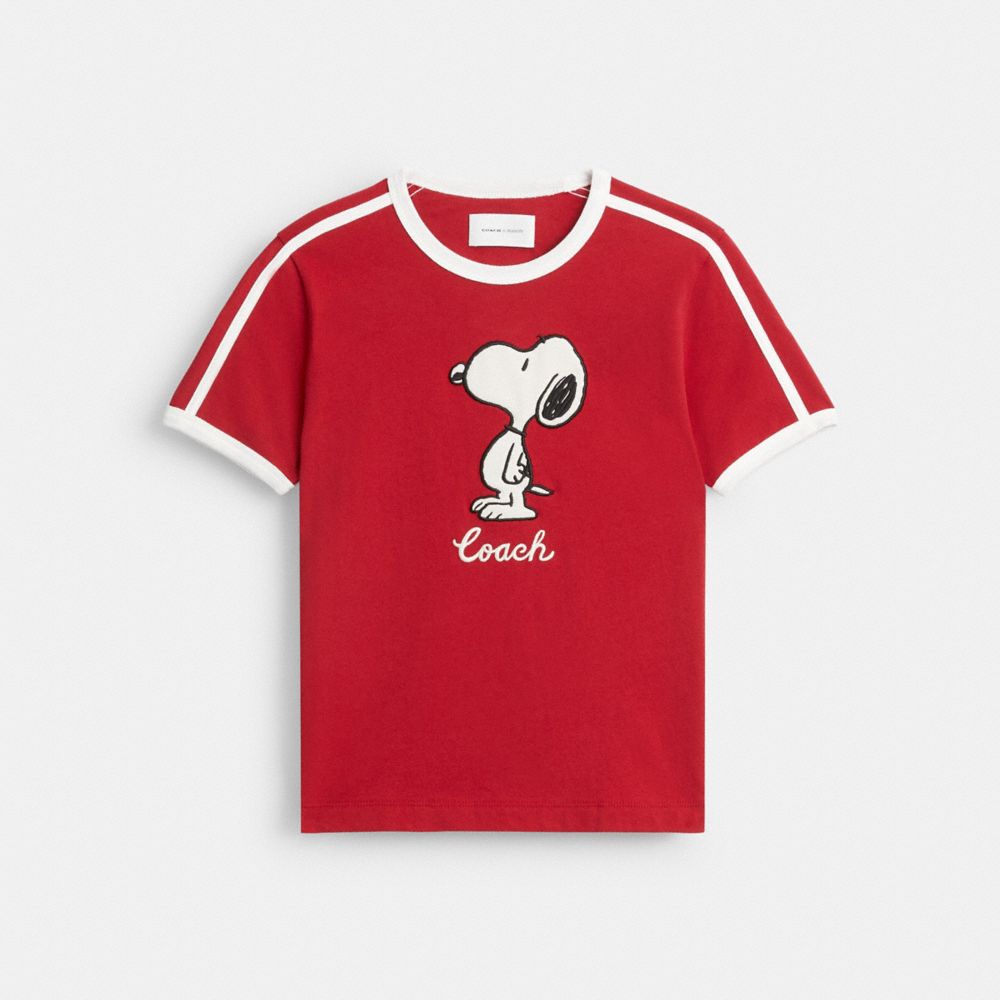 COACH X PEANUTS RINGER T-SHIRT IN ORGANIC COTTON