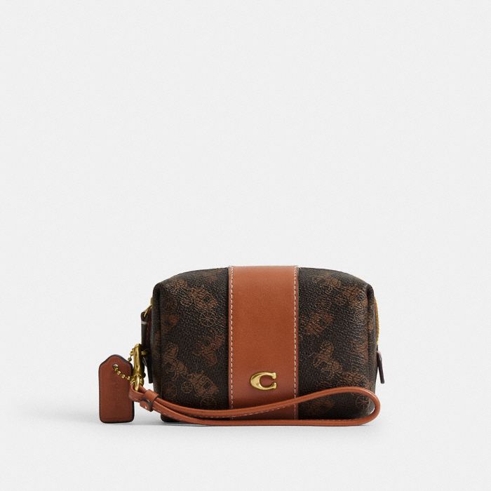 HORSE AND CARRIAGE COATED CANVAS ESSENTIAL MINI COSMETIC POUCH