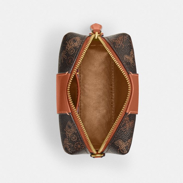 HORSE AND CARRIAGE COATED CANVAS ESSENTIAL MINI COSMETIC POUCH