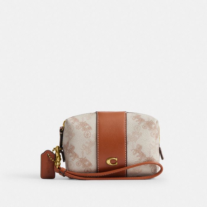 HORSE AND CARRIAGE COATED CANVAS ESSENTIAL MINI COSMETIC POUCH