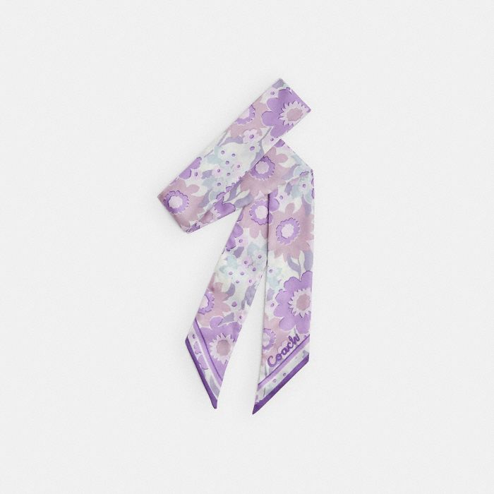 LAUREL FLORAL PRINTED SILK SKINNY