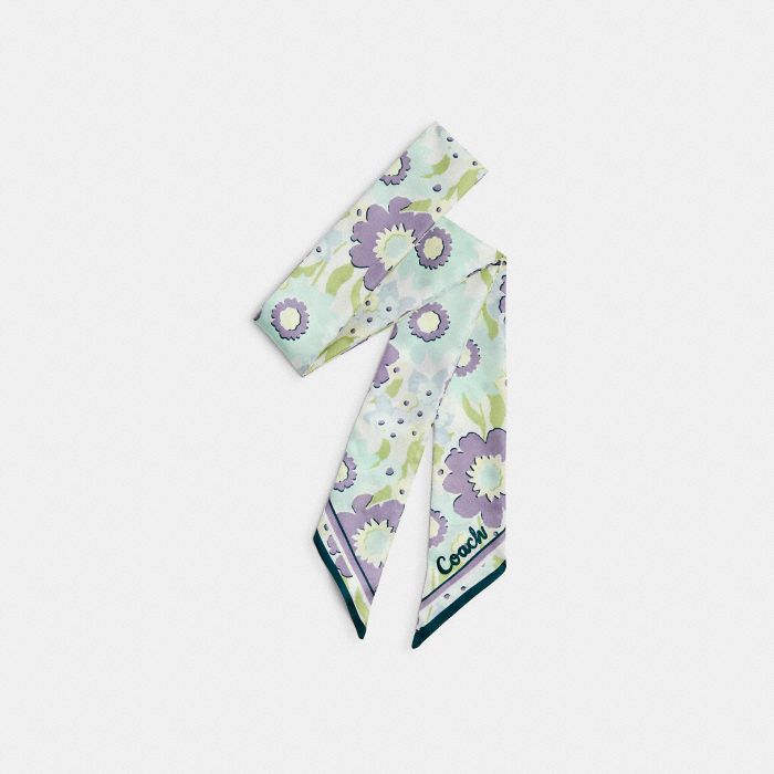 LAUREL FLORAL PRINTED SILK SKINNY