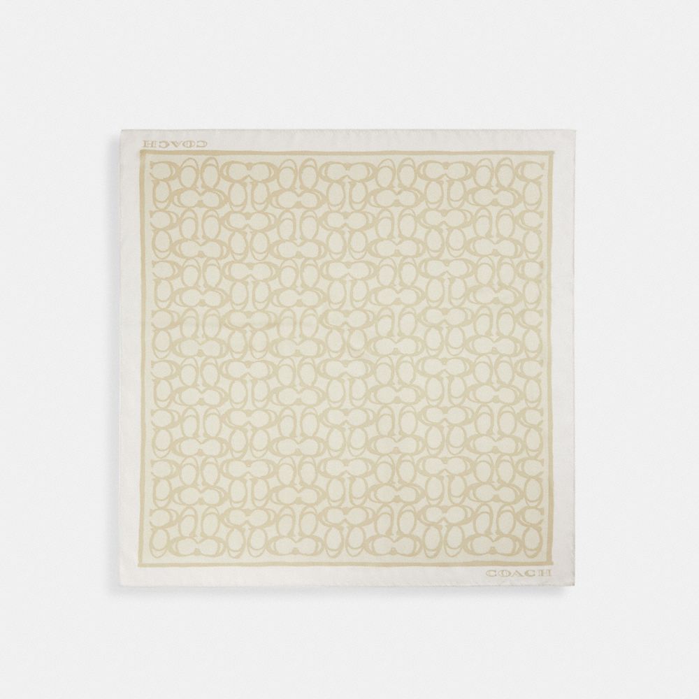 Jumbo Signature Silk Square Scarf - CBO59 - Light Tan