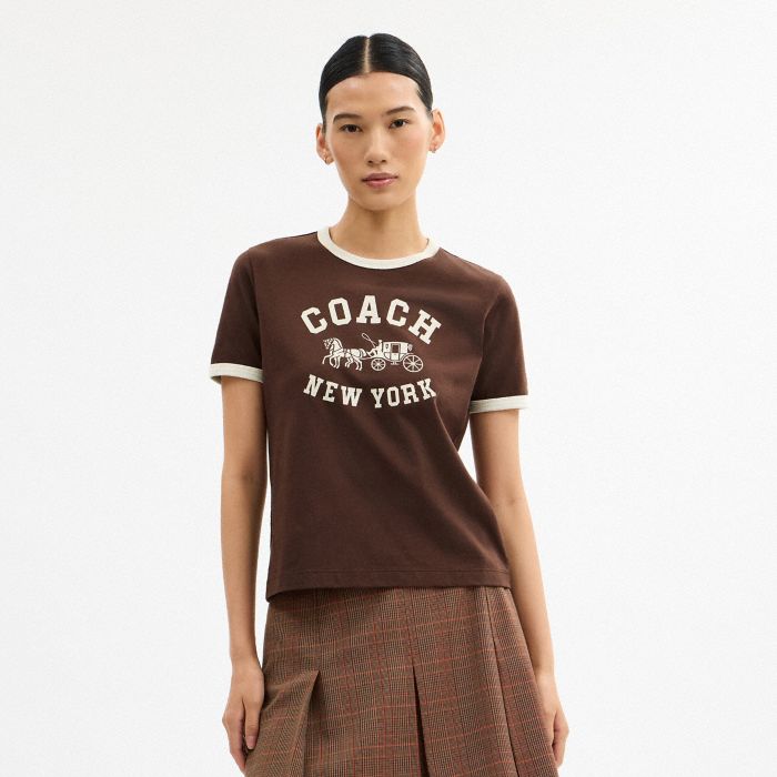 HORSE AND CARRIAGE RINGER T-SHIRT IN ORGANIC COTTON