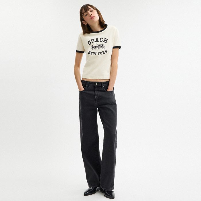 HORSE AND CARRIAGE RINGER T-SHIRT IN ORGANIC COTTON