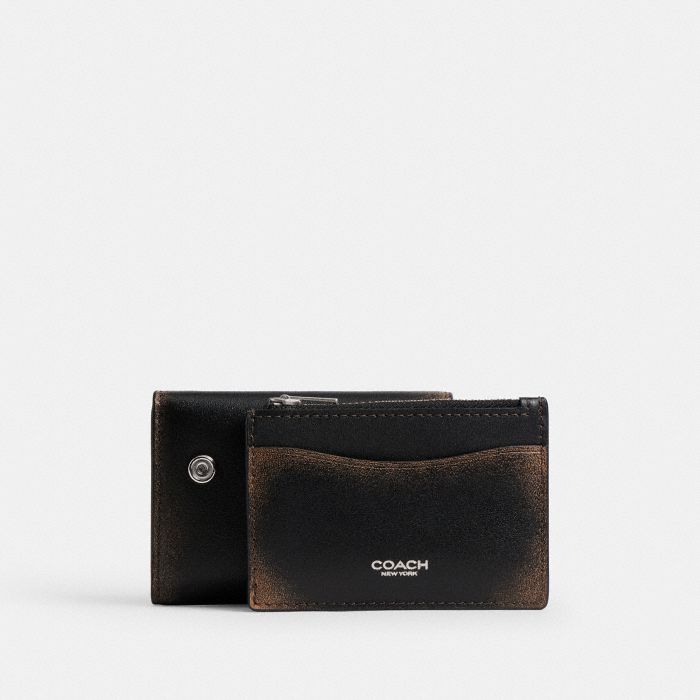 ESSENTIAL CARD HOLDER WALLET IN LOVED LEATHER
