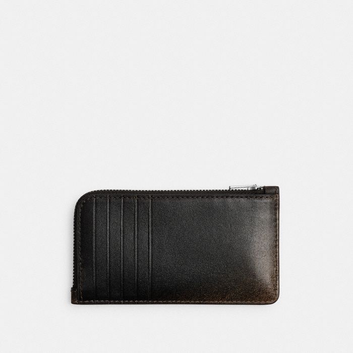 NEW YORK ZIP CARD CASE IN LOVED LEATHER