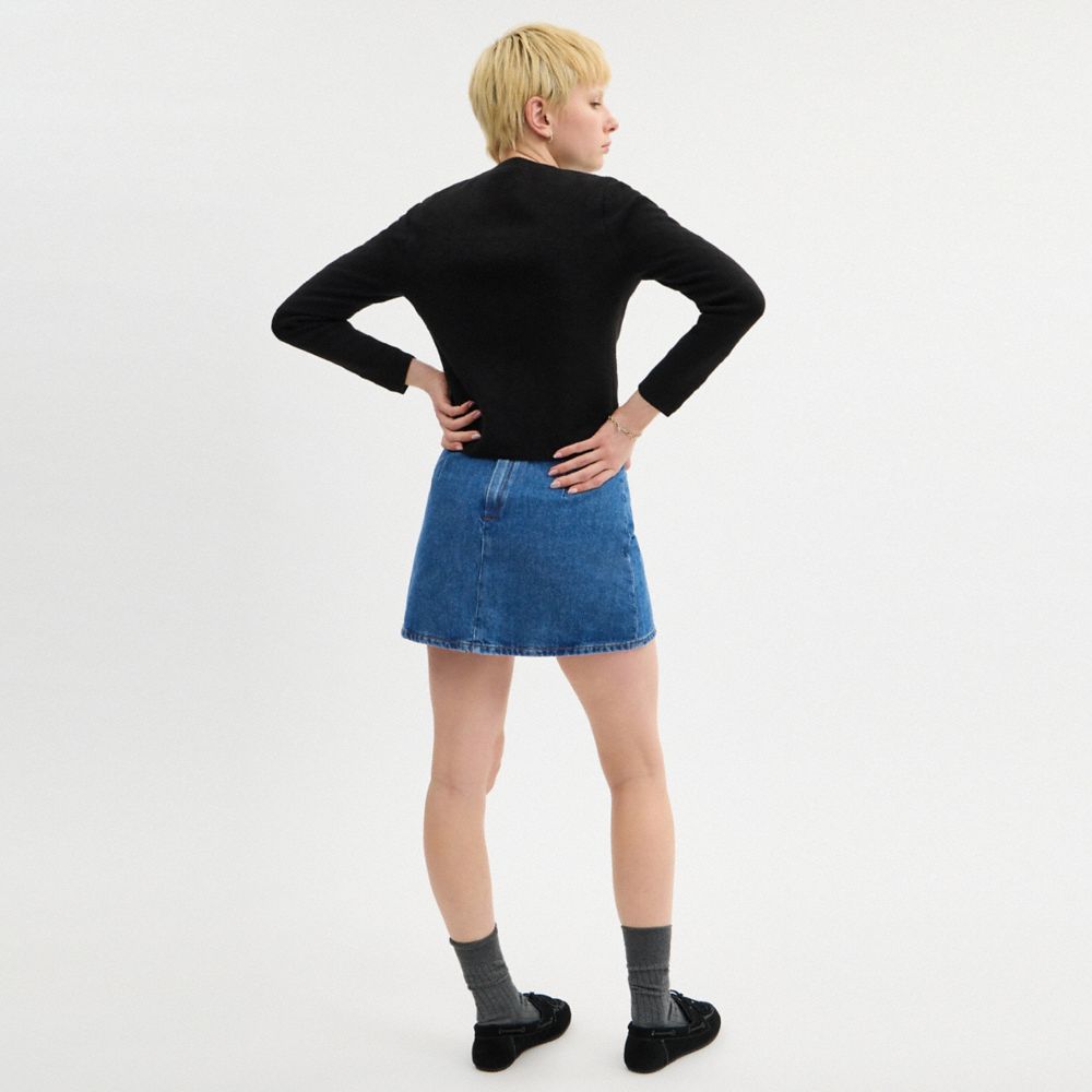 經典 HERITAGE C 有機棉丹寧面料迷你裙