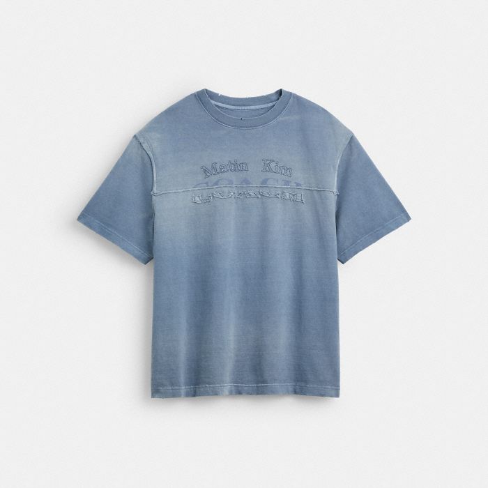 Tシャツ・カットソー Matin Kim X Coach WASHED LARGE FIT LOGO T-SHIRT 5BNY009 Matin Kim X Coach WASHED LARGE FIT LOGO T-SHIRT 5BNY009