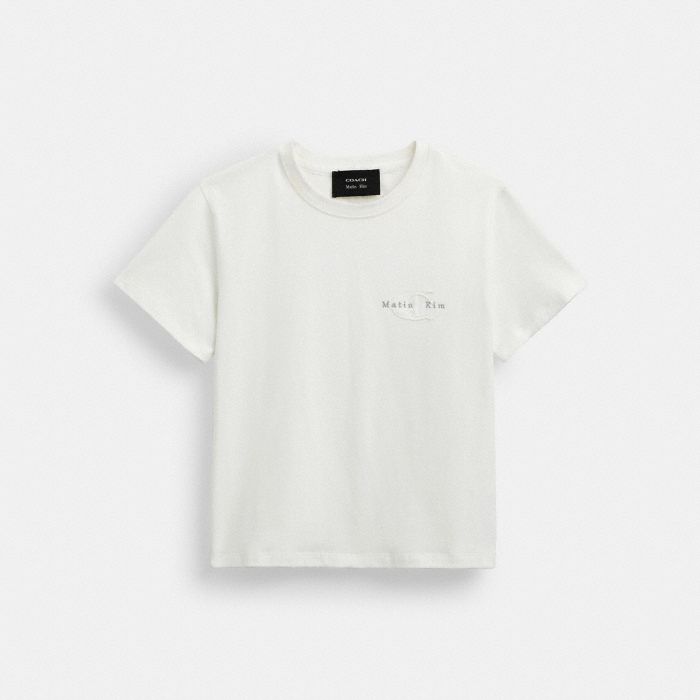 COACH MATIN KIM WASHED CROPPED T-SHIRT