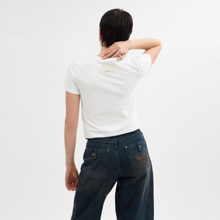 COACH MATIN KIM WASHED CROPPED T-SHIRT