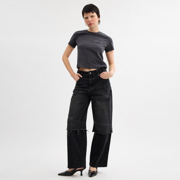 COACH MATIN KIM WASHED LAYERED DENIM PANTS