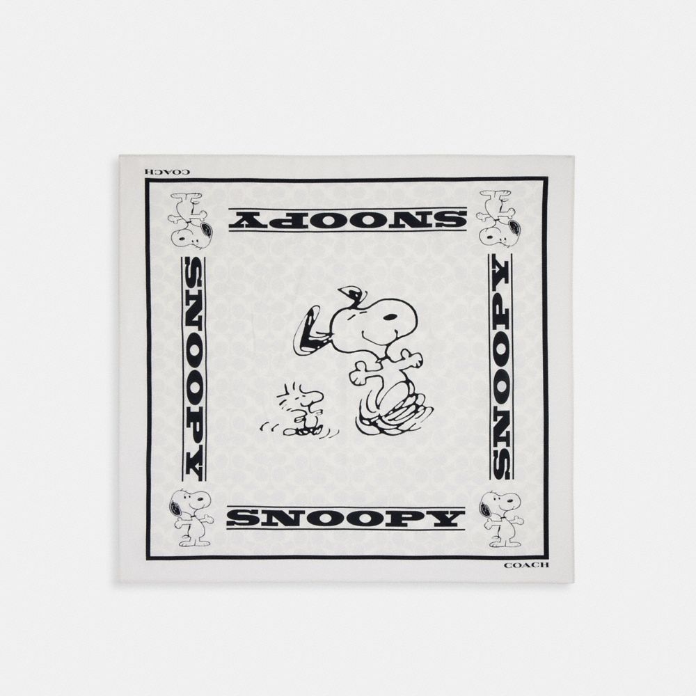 Peanuts X Coach Signature C Snoopy Printed Bandana