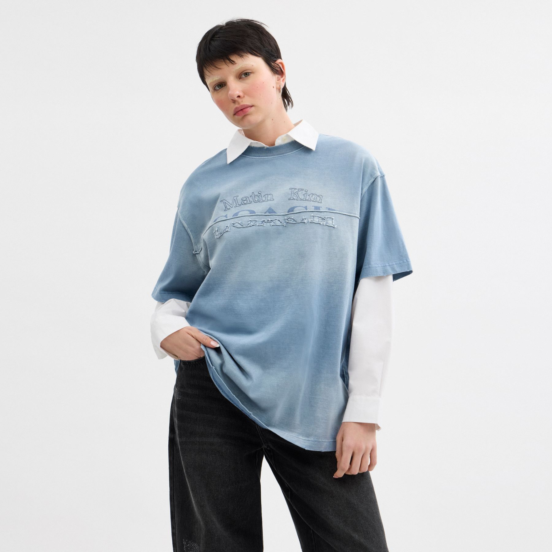 Matin Kim X Coach WASHED OVERSIZE LOGO T-SHIRT | WY Store
