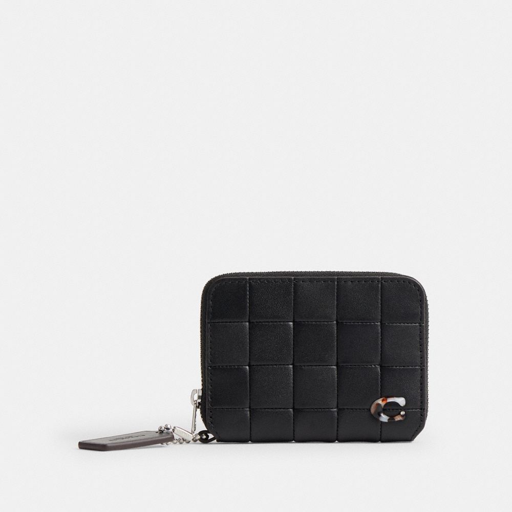 Zip Around Wallet In Checkerboard Upcrafted Leather
