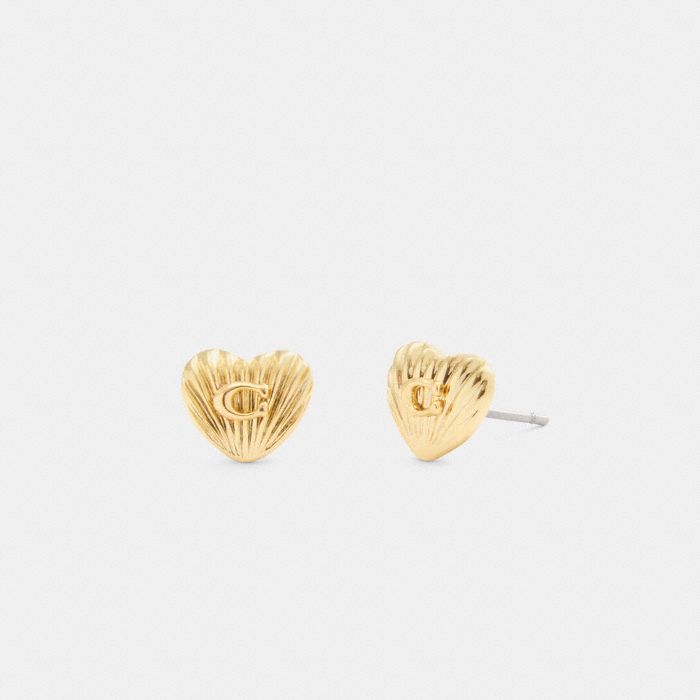 SIGNATURE HEART STUD EARRINGS
