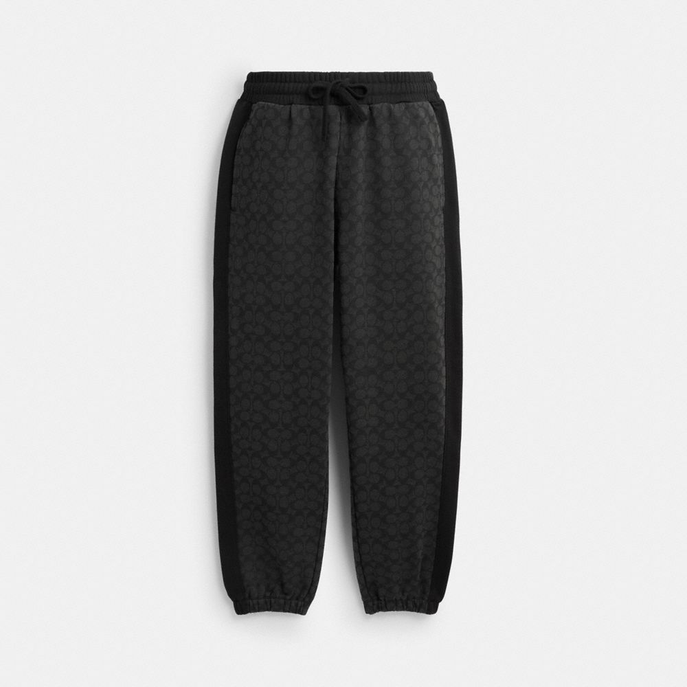 COACH CBW43 Signature Sweatpants Charcoal Signature