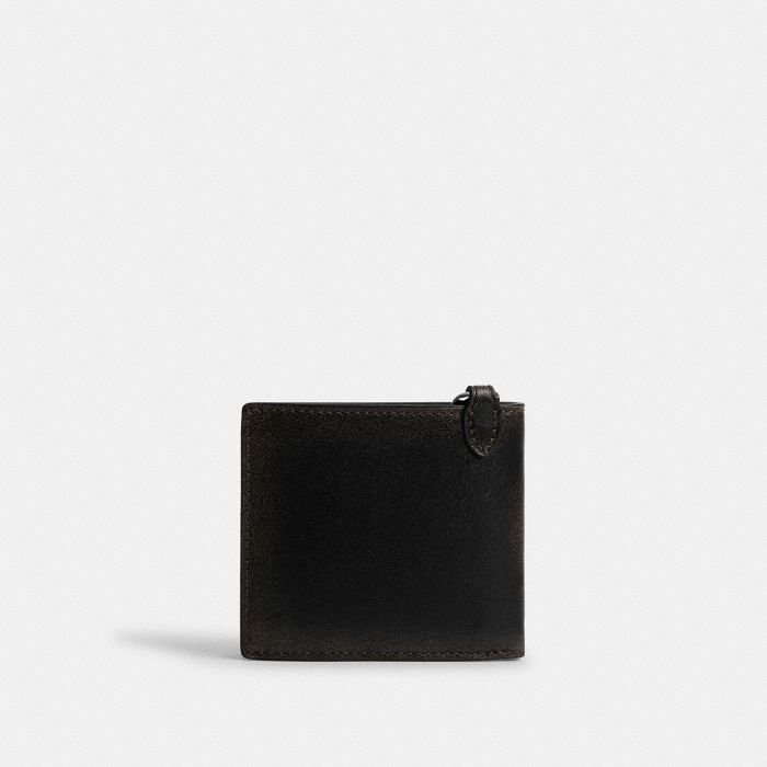 DOUBLE BILLFOLD WALLET WITH CHAIN IN LOVED LEATHER