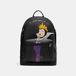 Disney X Coach West Backpack With Evil Queen Motif - CC042 - Gunmetal/BLACK MULTI