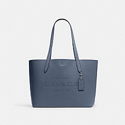 Cameron Tote - CC050 - Silver/Washed Chambray