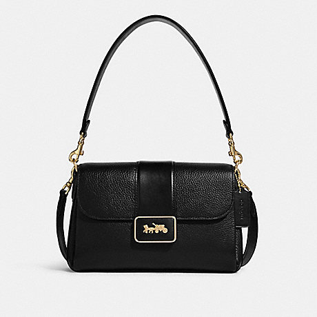 COACH CC068 Grace Shoulder Bag Gold/Black