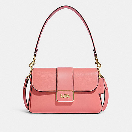 COACH CC068 Grace Shoulder Bag Gold/Candy-Pink