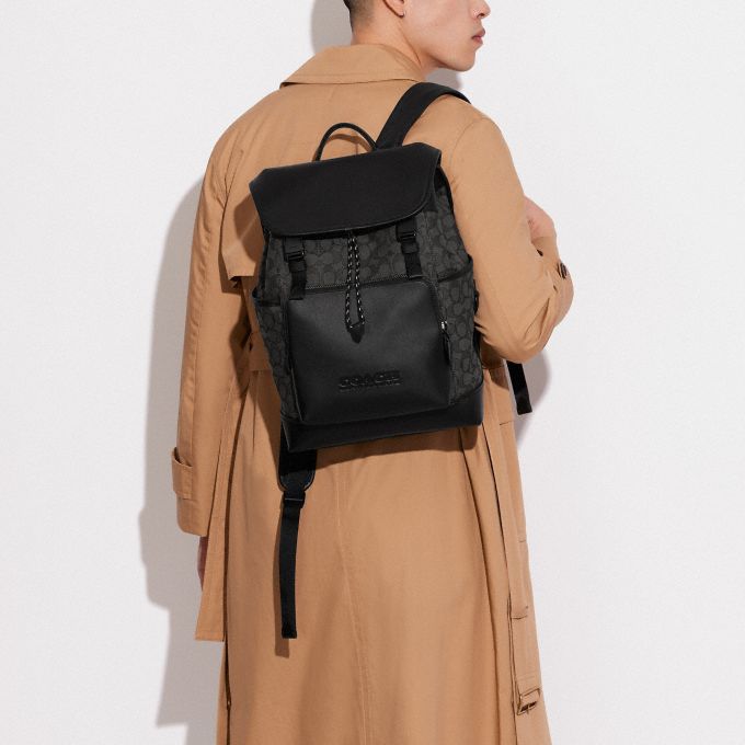 COACH Official Site Official page | LEAGUE FLAP BACKPACK IN