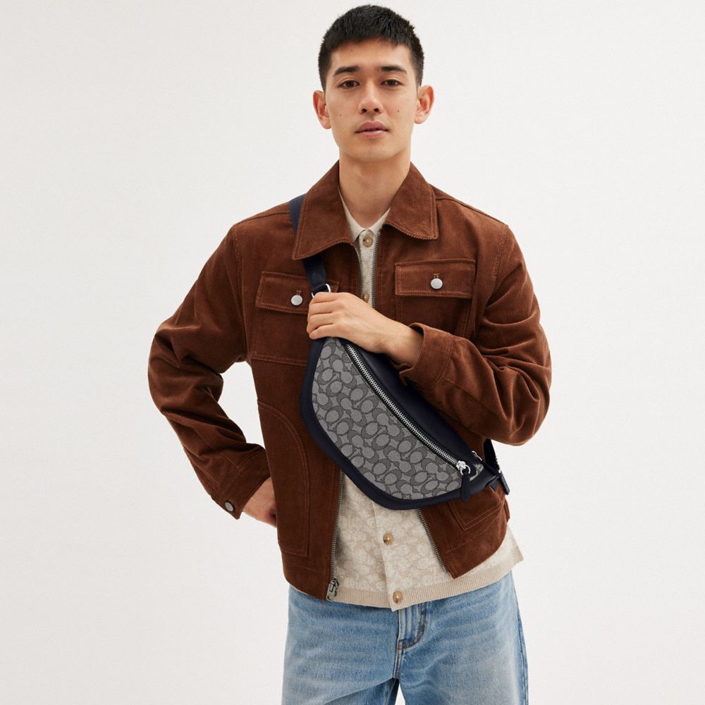 LEAGUE 經典 SIGNATURE 緹花面料腰包