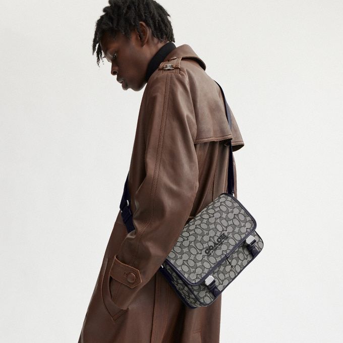 COACH Official Site Official page  LEAGUE MESSENGER BAG IN SIGNATURE  JACQUARD