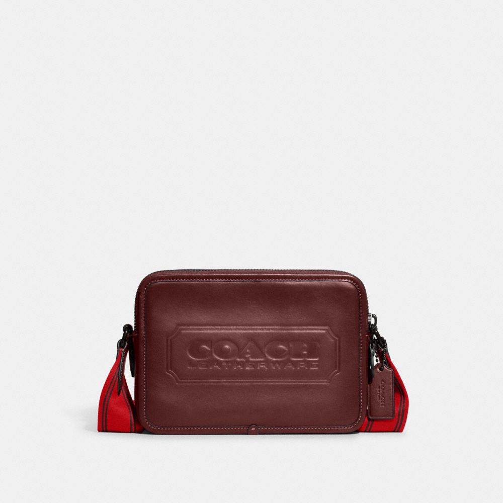 COACH CC078 Charter Crossbody 24 With Coach Badge Wine