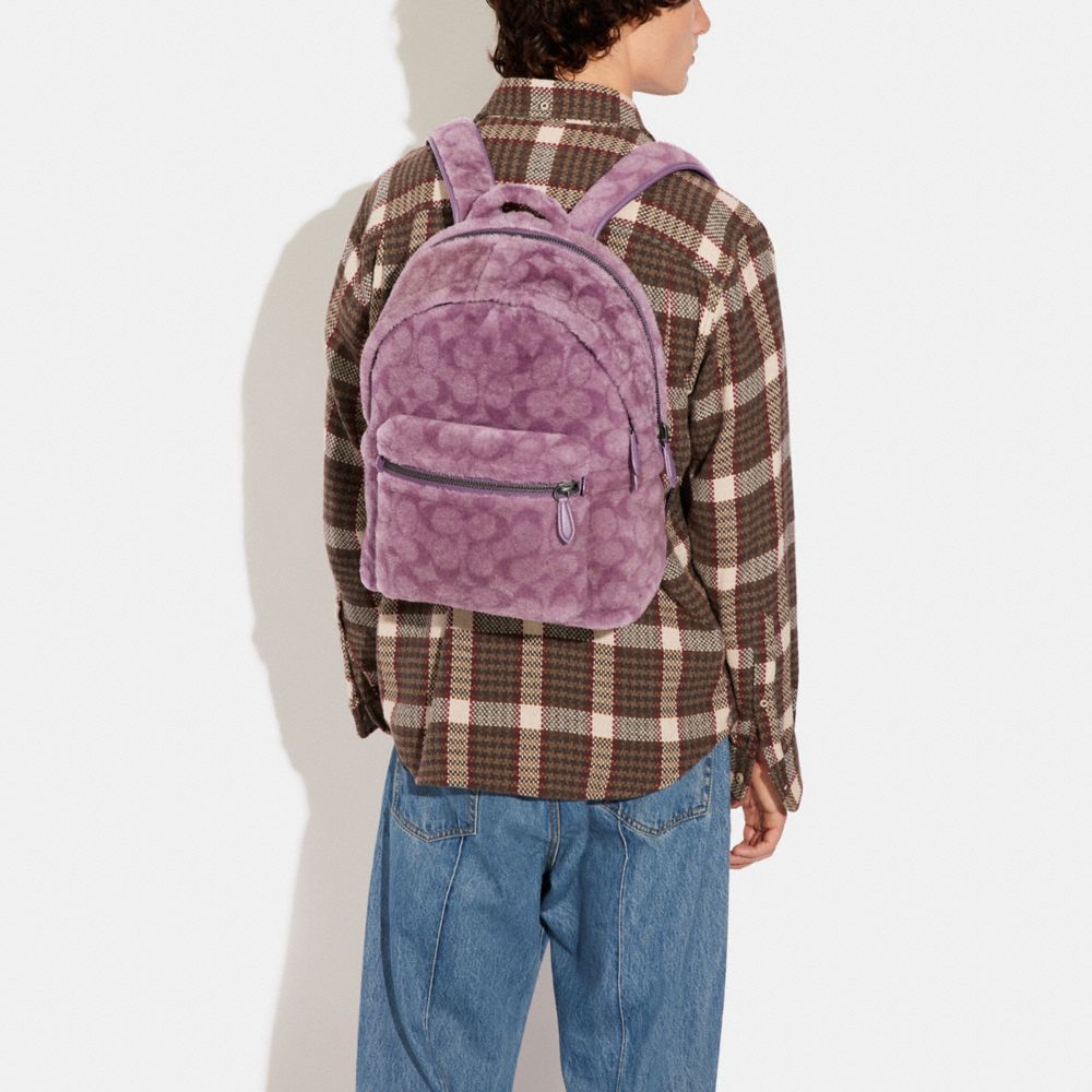 国内配送｜Coach☆Charter Backpack In Signature Shearling