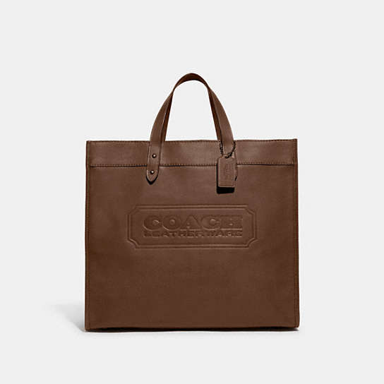 CC097 - Field Tote 40 With Coach Badge ARMY GREEN
