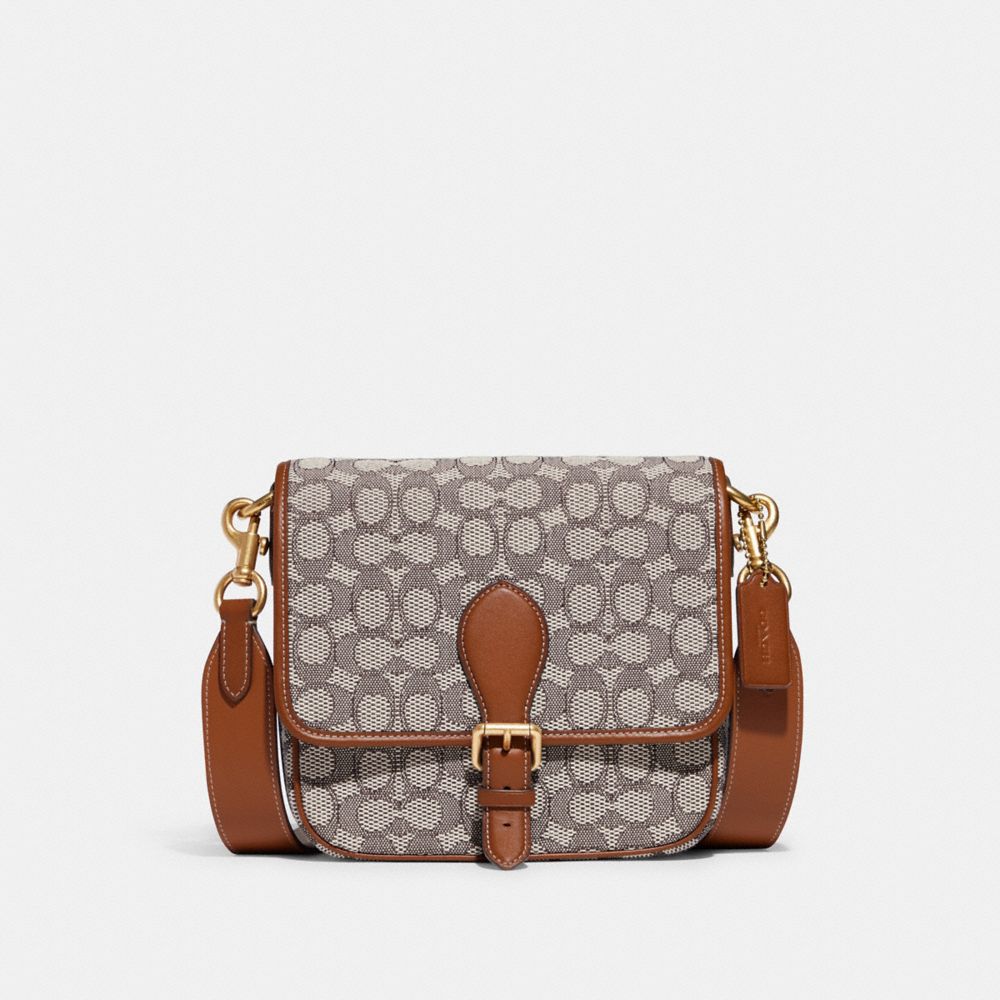 COACH CC098 Frankie Crossbody In Signature Textile Jacquard COCOA