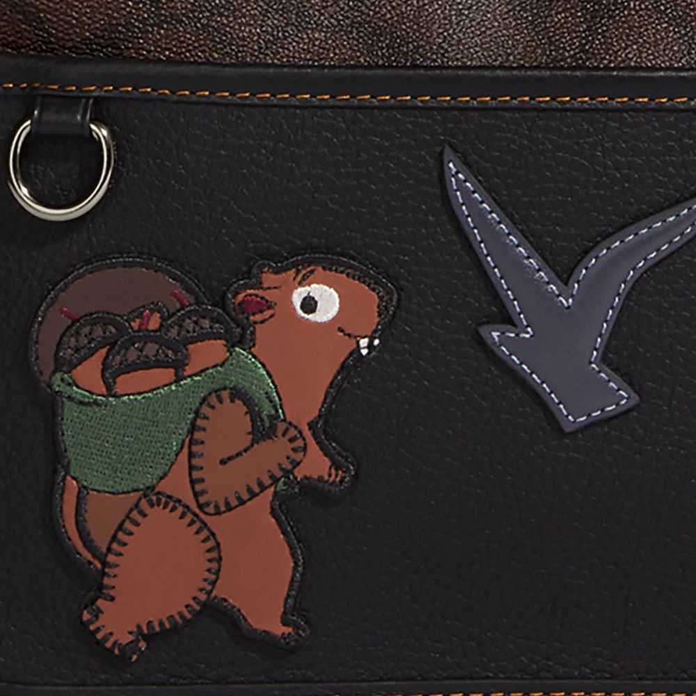 HERITAGE CONVERTIBLE CROSSBODY WITH HYBRID POUCH IN SIGNATURE CANVAS WITH CREATURE PATCHES