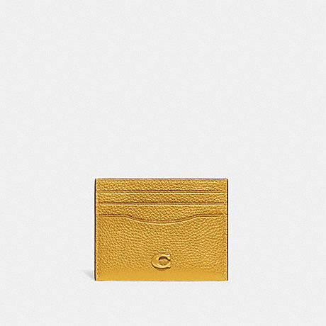 COACH CC129 Card Case Yellow-Gold