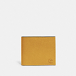 COACH CC136 Double Billfold Wallet YELLOW GOLD