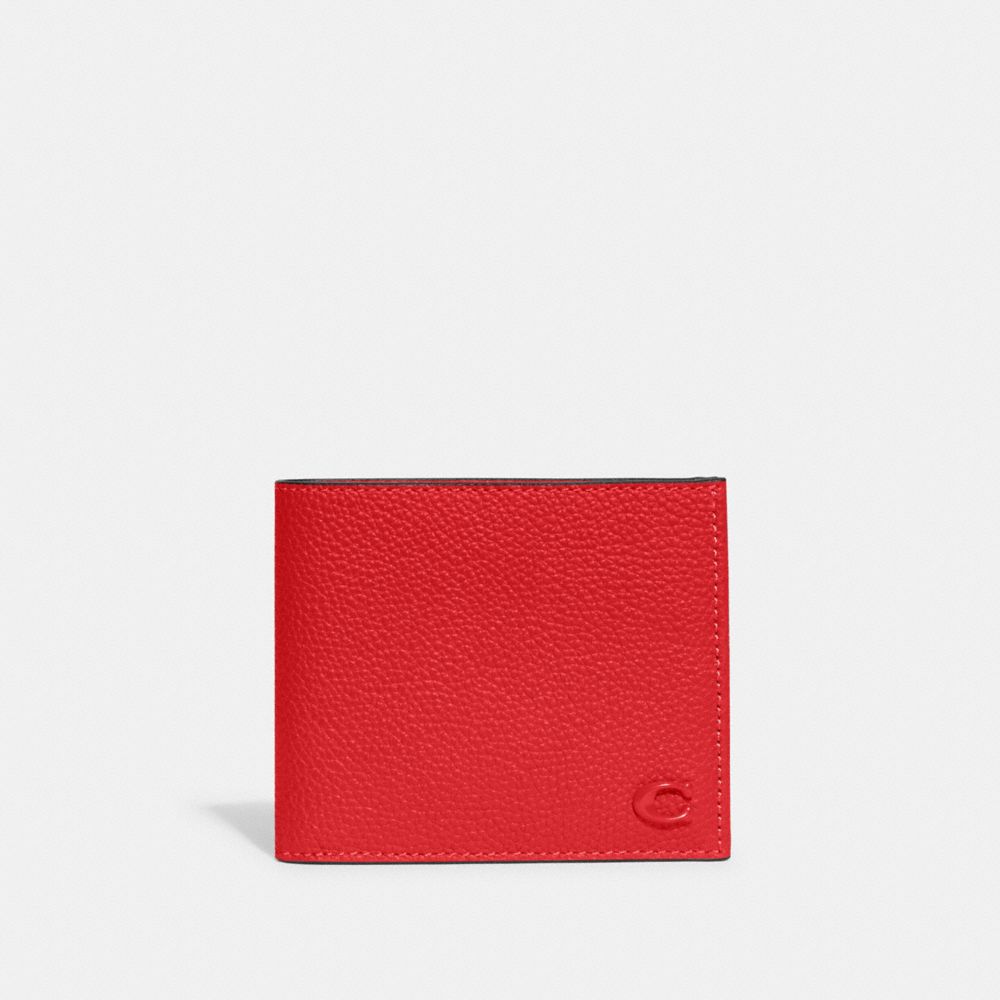 COACH CC136 Double Billfold Wallet SPORT RED