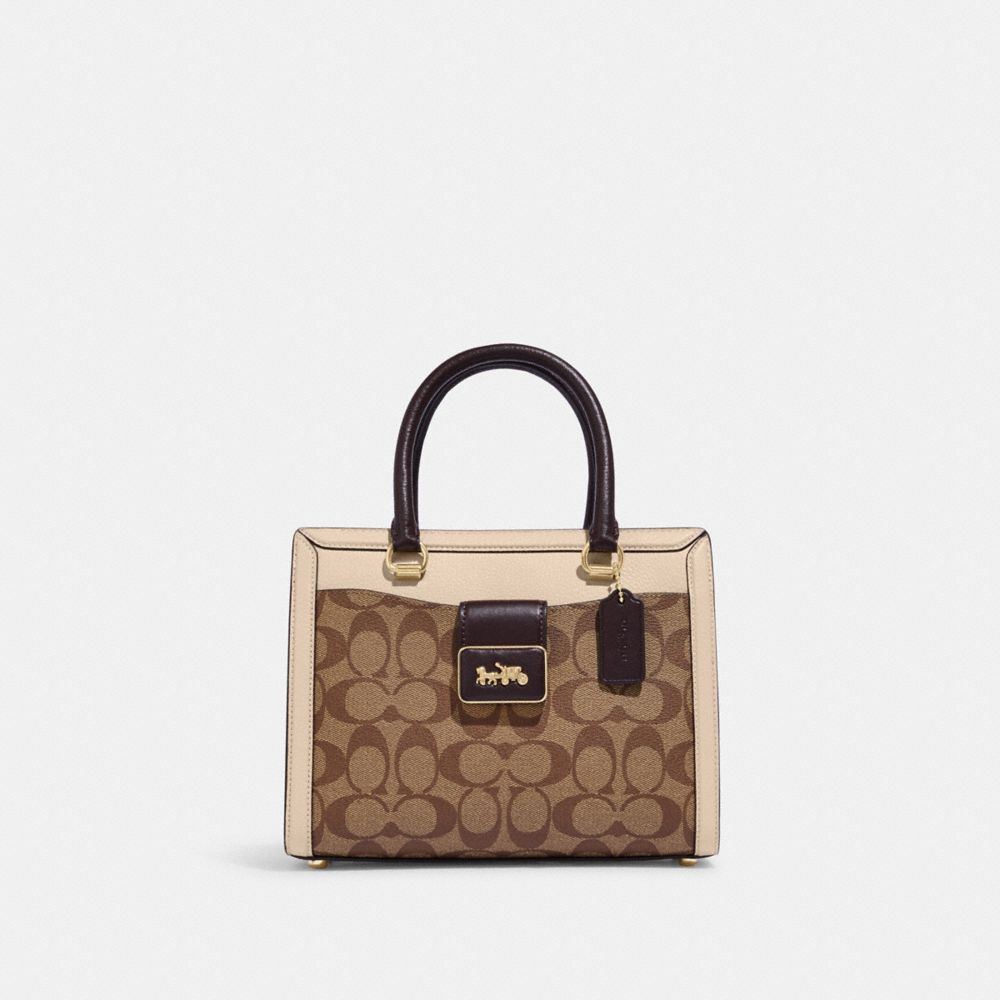 Grace Carryall In Signature Canvas - CC142 - IM/Khaki/Ivory Multi