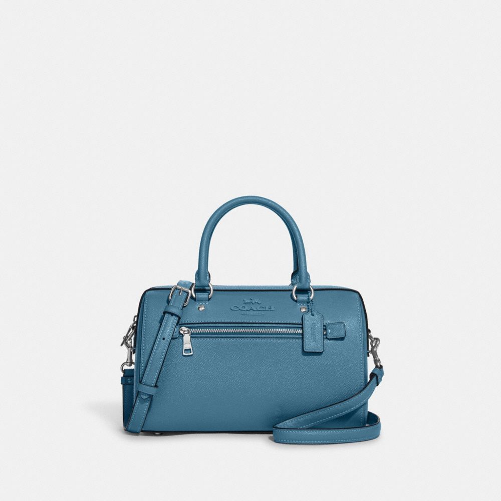 COACH CC143 Rowan Satchel SV/Pacific Blue