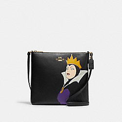 Disney X Coach Rowan File Bag With Evil Queen Motif - CC154 - Gold/Black Multi