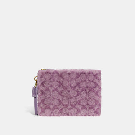 CC157 - Charter Pouch In Signature Shearling Magenta