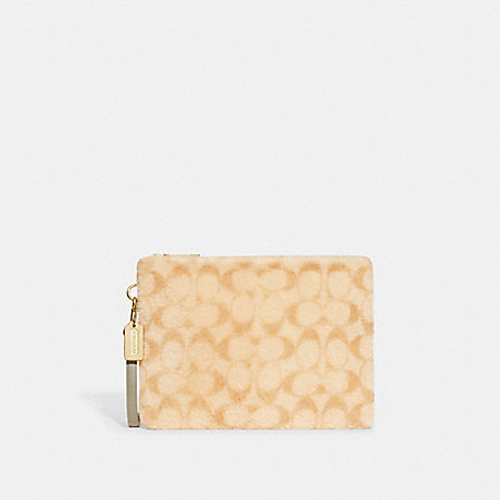 COACH CC157 Charter Pouch In Signature Shearling Natural