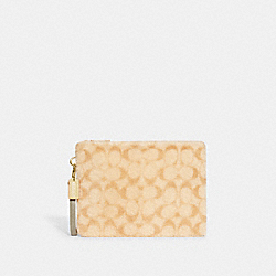 COACH CC157 Charter Pouch In Signature Shearling NATURAL