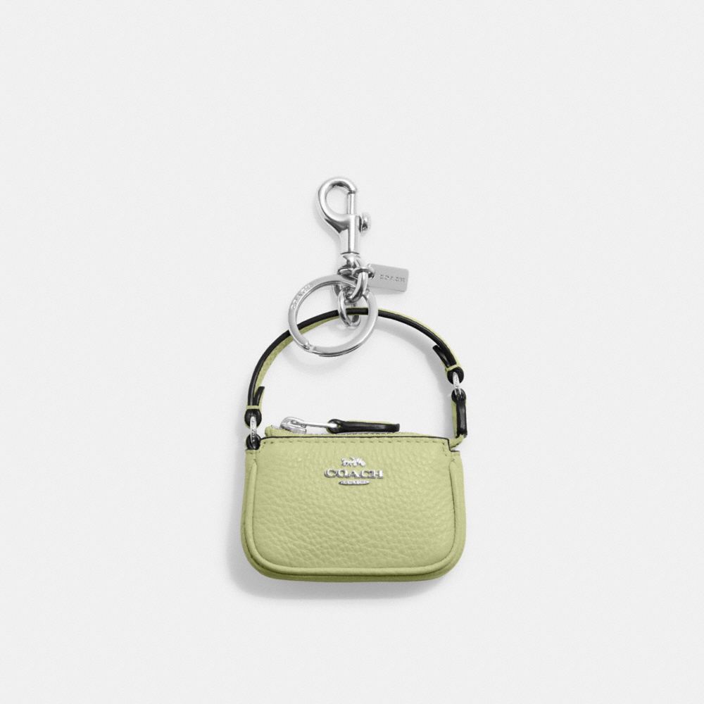 COACH CC313 Mini Nolita Bag Charm Silver/Pale Lime