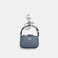 COACH CC313 Mini Nolita Bag Charm SILVER/LIGHT MIST