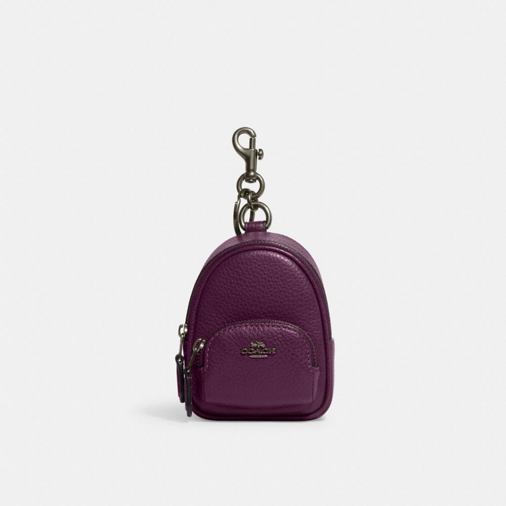 Mini Court Backpack Bag Charm - CC315 - QB/BOYSENBERRY
