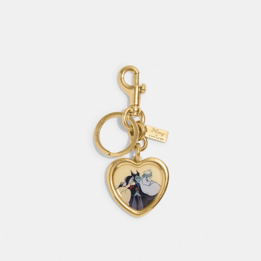 COACH CC316 Disney X Coach Villains Locket Bag Charm Gold/Multi