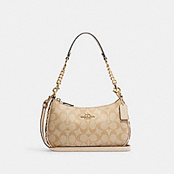 COACH CC323 Teri Shoulder Bag In Signature Canvas GOLD/LIGHT KHAKI MULTI