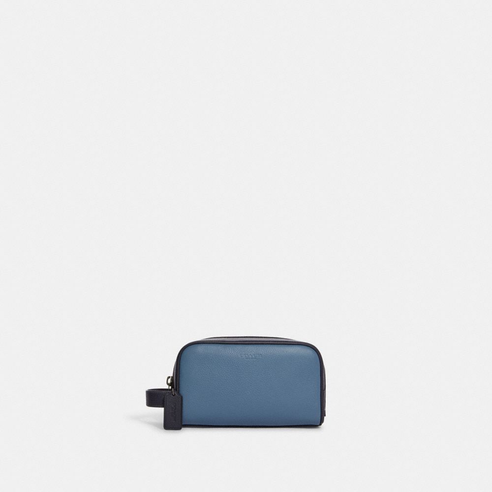 COACH CC350 Small Travel Kit In Colorblock QB/INDIGO/MULTI