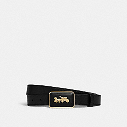 Grace Plaque Buckle Belt, 25 Mm - CC358 - Gold/Black